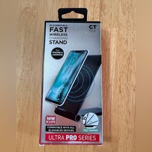 CT Tek Qi Compatible Fast Wireless Charging Stand iPhone & Android Ultra Pro New